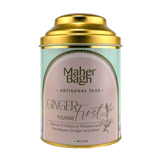 www.maherbagh.com 100g Caddy Ginger Frost Herbal Tea