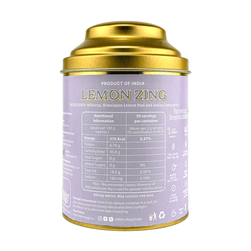 www.maherbagh.com 100g Caddy Lemon Zing Herbal Tisane