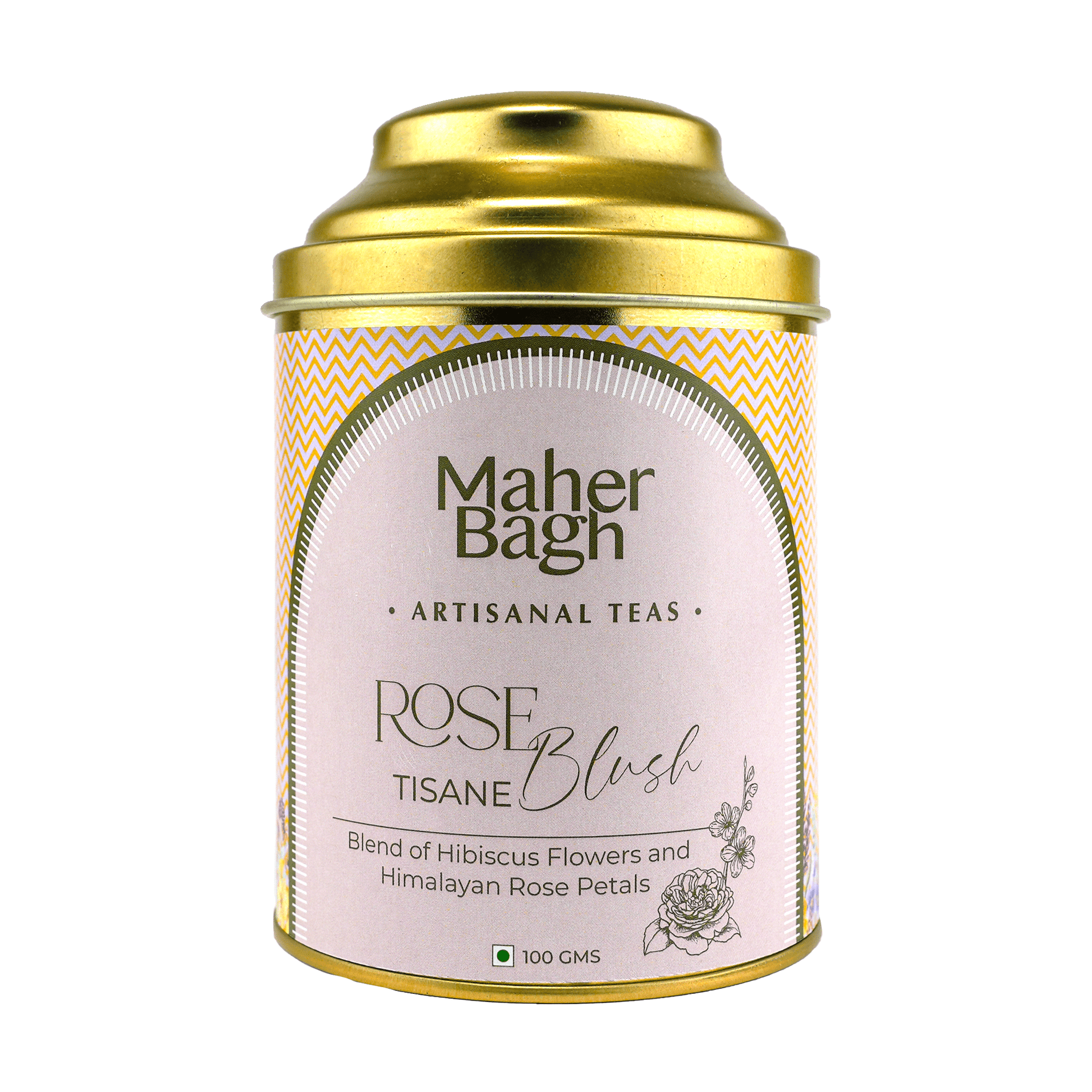 www.maherbagh.com 100g Caddy Rose Blush Herbal Tea