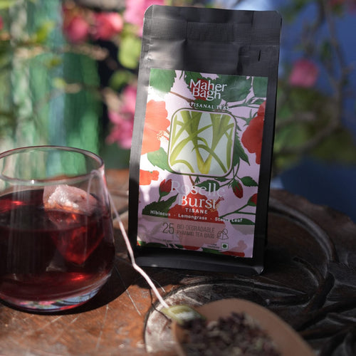 www.maherbagh.com 25 Pyramid Tea Bags Roselle Burst Herbal Tea