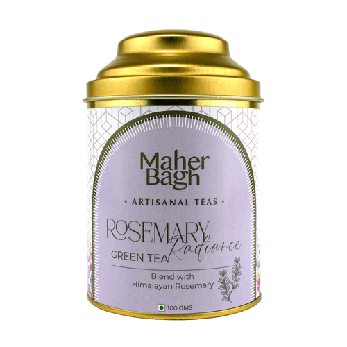 www.maherbagh.com 100g Caddy Rosemary Radiance Green Tea