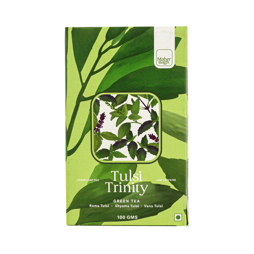 www.maherbagh.com 100g Carton Tulsi Trinity Green Tea